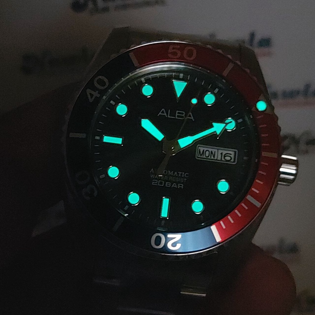 Alba Automatic AL4291X1 Pepsi Bezel - Jam Tangan Pria AL4291