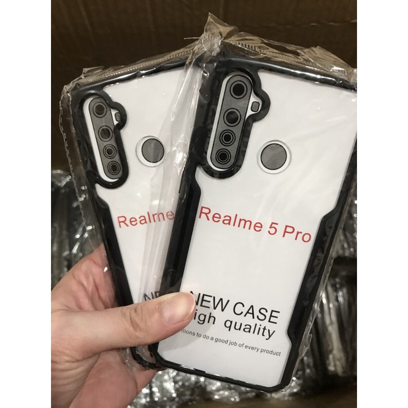 Spigen Fusion TPU Premium Casing Soft Case Bening Bahan Akrilik Realme 5 Pro