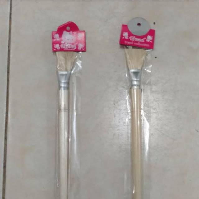 

Kuas Kue Kecil / Cake Brush / Kuas Putih Kuning Gagang Kayu