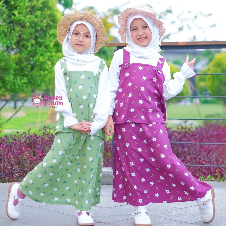 HoneyBlossom - setelan rok anak / setelan rok anak perempuan alyssa 1-5 tahun