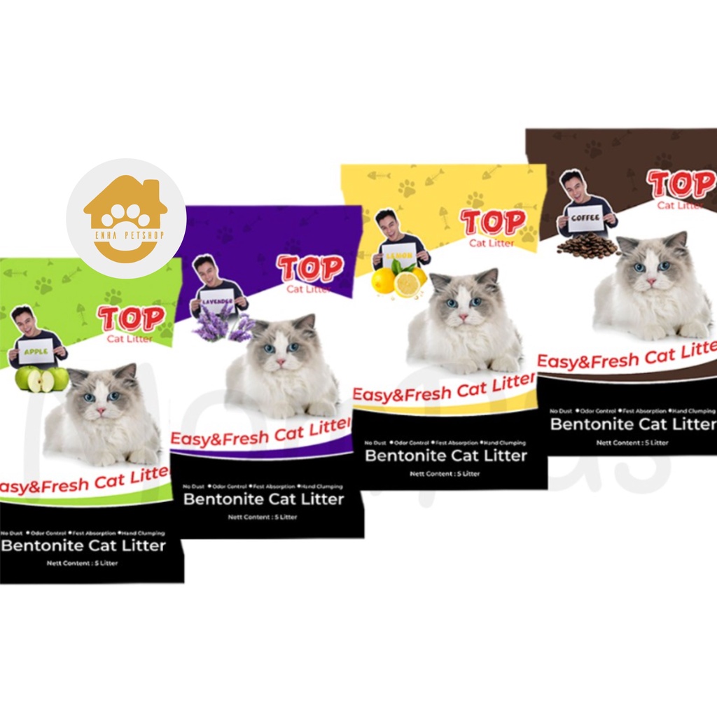 Pasir Kucing TOP CAT LITTER 25lt - Pasir Gumpal, Pasir Wangi