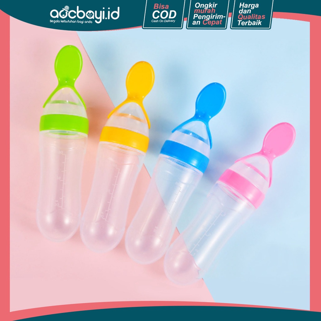 PROMO 10.10 PUNCAK ☀ACCBAYI☀ ACC0035 SENDOK BOTOL silikon silicone makan bayi mpasi baby feeder Botol Dot Silicone