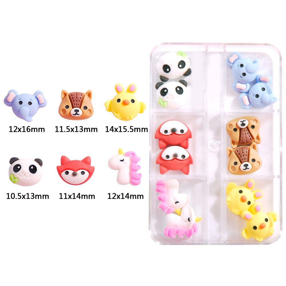 MXBEAUTY 3d Dekorasi Nail Art Lucu 1Box Resin Ornamen Flatback Handmade Jepit Rambut Phone Case Decor DIY Perhiasan Craft