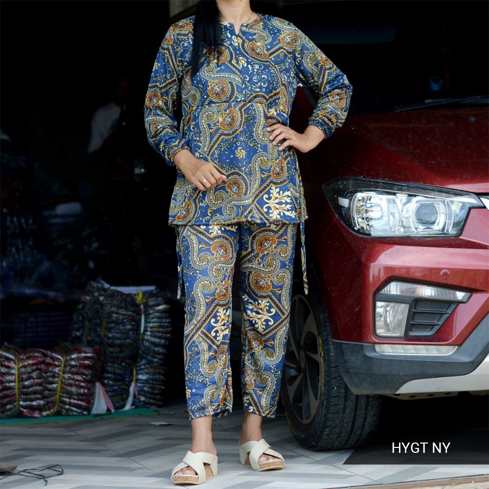 GROSIR TROLIS S M L setelan baju tidur piyama daster hyget oneset sultan busui baju celana HYGT-HYGT NY