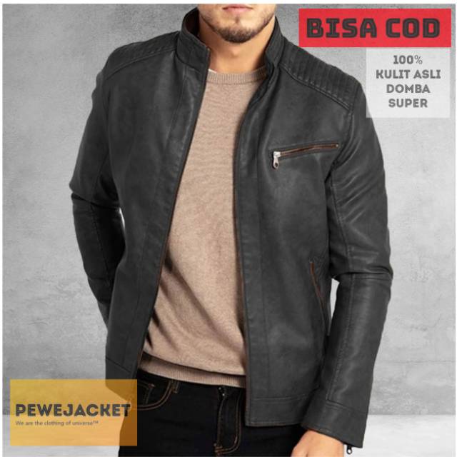 JAKET PRIA KULIT ASLI DOMBA SUPER/JAKET KULIT PRIA BIKERS/JAKET PRIA TOURING /JAKET KULIT MOTOR