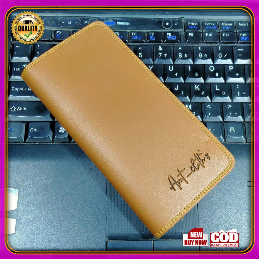 (Cod) dompet grosir pria panjang bahan PVC Premium bayar di tempat