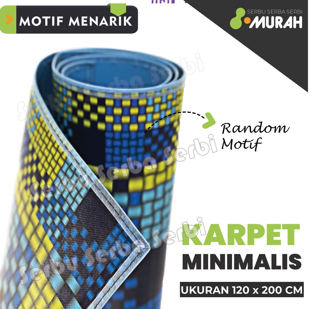 SERBU MURAH - Karpet METALIK - Karpet / Tikar Lantai Plastik / Tikar Modern / Karpet Motif