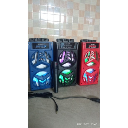 Speaker bluetooth dobel bass gratis mic