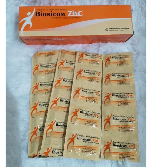 [PRODUK EPKR8] Vitamin Bionicom Zinc vitamin c 1 strip isi 10 tablet FVN