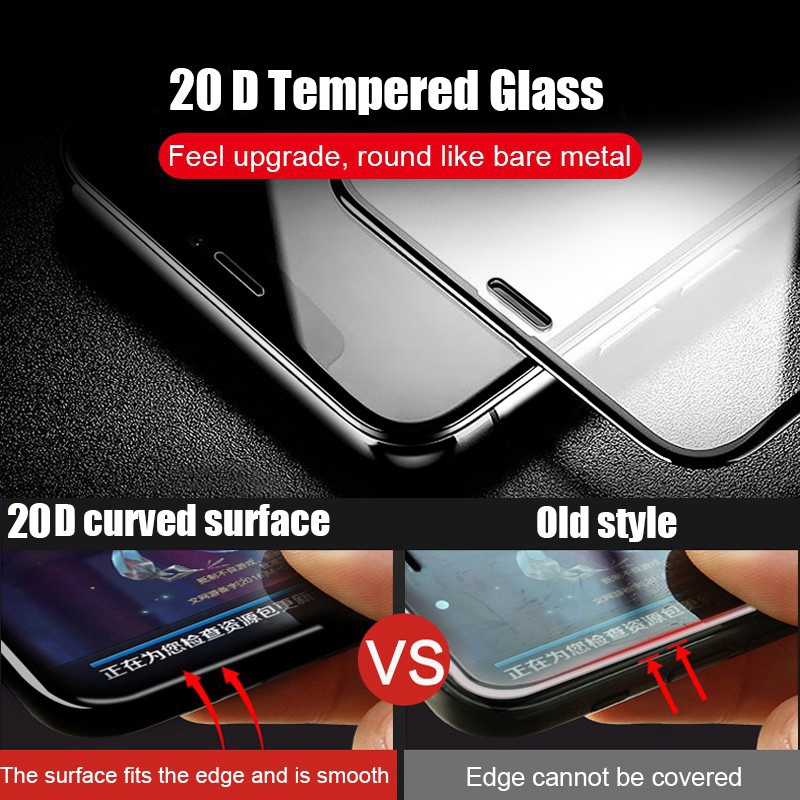 Pelindung Layar Tempered Glass 20d Untuk iPhone 13 Pro Max 12 Pro Max 11 Pro Max XSMAX XS XR 8 7 6Plus