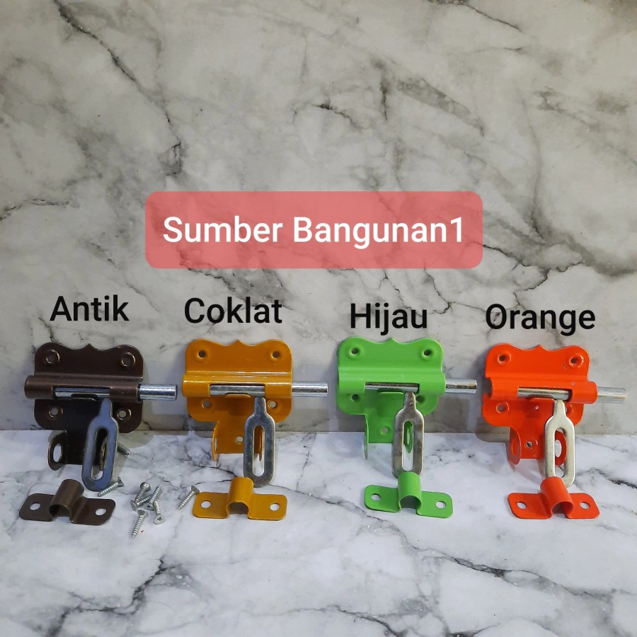 Grendel overpall kunci selot pintu gembok lemari laci