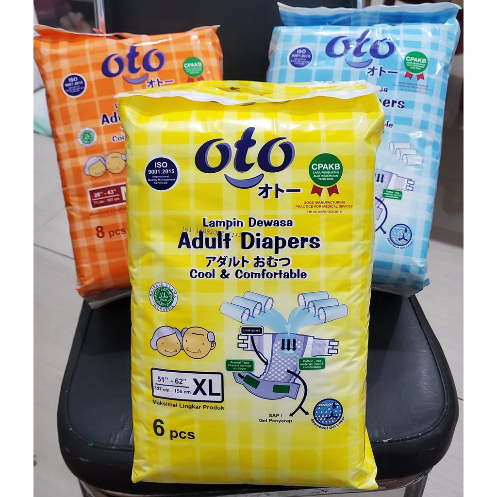 OTO Adult Diapers MURAH / Popok Dewasa PEREKAT Size M, L, XL