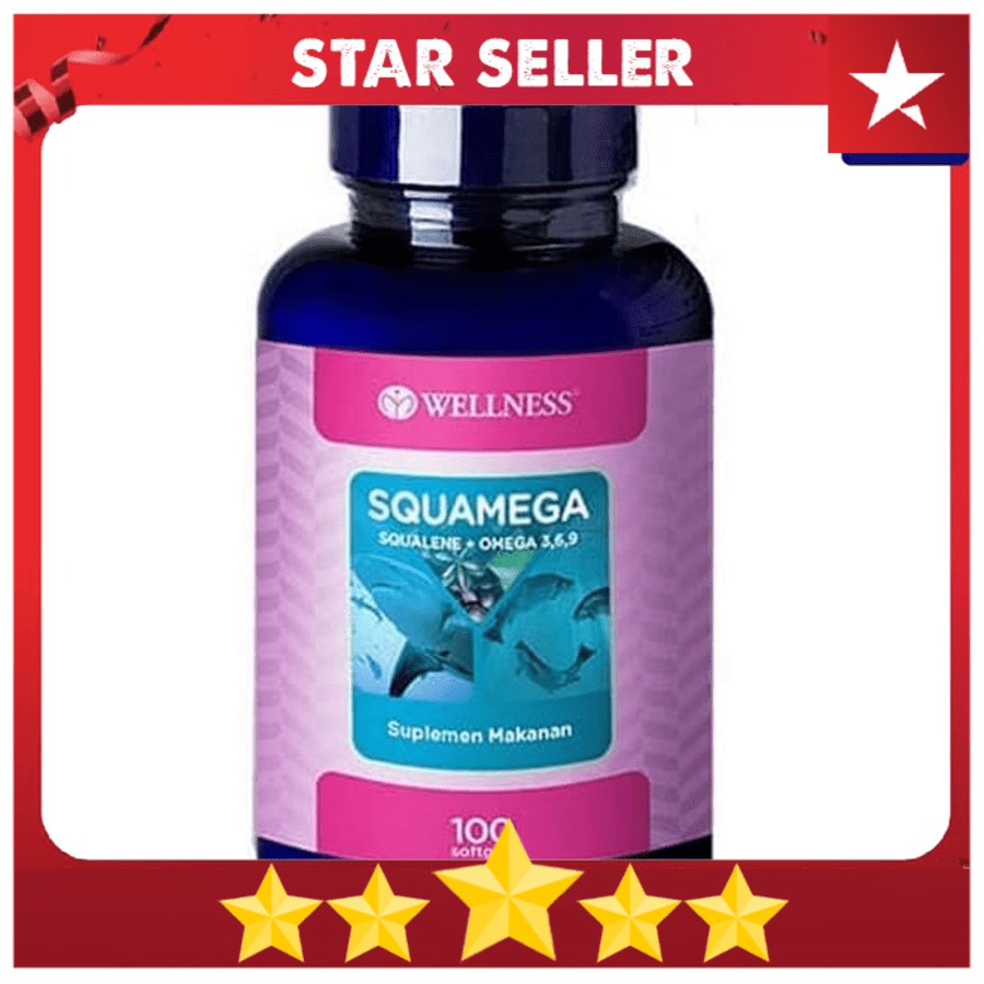 Wellness Squamega Squalene + Omega 369 Kesehatan - Isi 100 Softgels