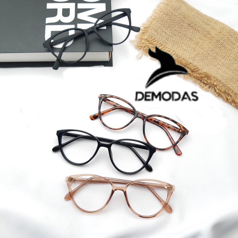 Kacamata Fashion Cat Eye Wanita Lensa Photocromic Bluecromic Gratis Minus Anti Radiasi Blueray Gratis Minus 608 Frame kacamata Wanita Cewe Cewek Cateye Lensa Photocromic cateye Demodas Glasses