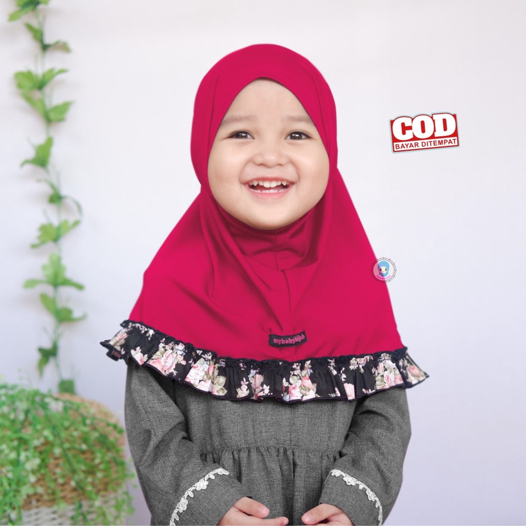 COD Kerudung Hijab Jilbab Bayi Perempuan Anak Baru Lahir Newborn Lucu Model Rempel Mybabyhijab