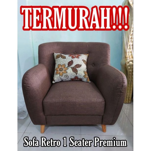 TERMURAH Kursi Sofa Retro (1 Seater) / Sofa Scandinavian 1 Seater sesuai foto