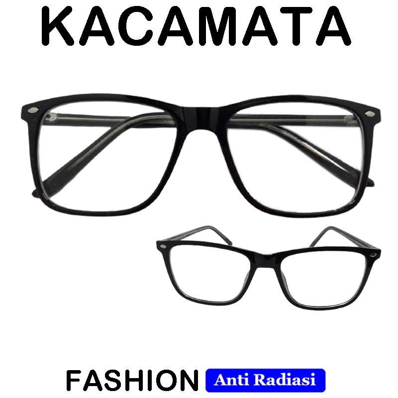 Kacamata Anti Radiasi Komputer Blueray kaca mata Gaya Pria Wanita Kacamata Fashion Terbaru Model Frame Oversize Lensa Transparan Eyeglasses Unisex Lensa Blue Light Blocking