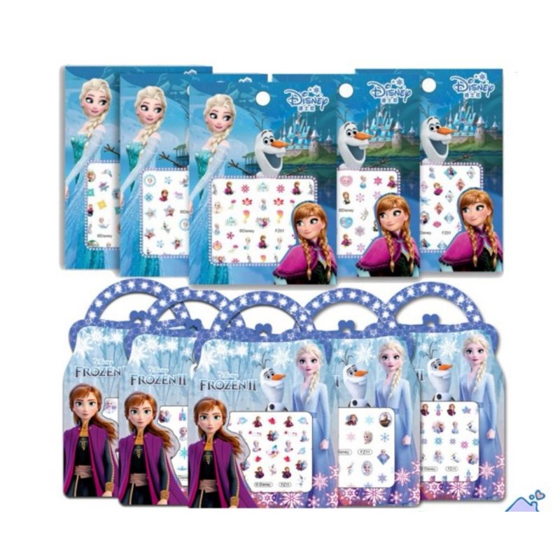 Stiker kuku anak karakter finger nail art kids kartun Disney lucu frozen