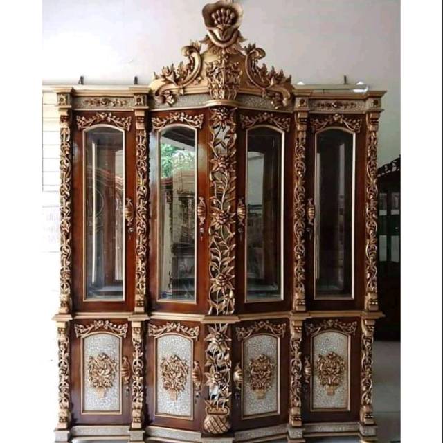 Almari Hias Jati Almari Pajangan Jati Bufet Shima