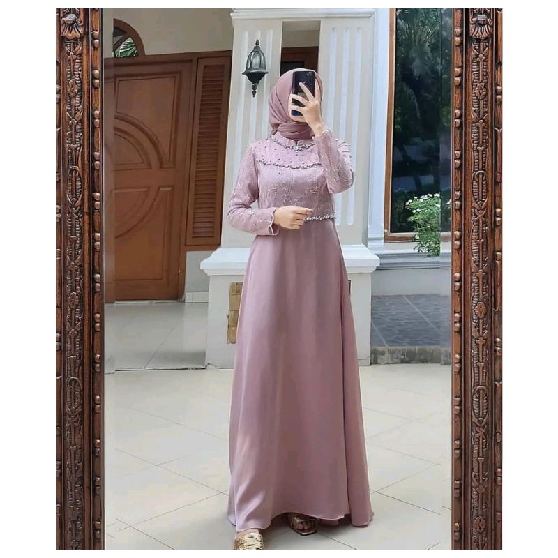 kebaya gamis brokat bcl pb 4 /kebaya modren/kebaya muslim/kebaya wisuda / gamis terlaris / gamis 202