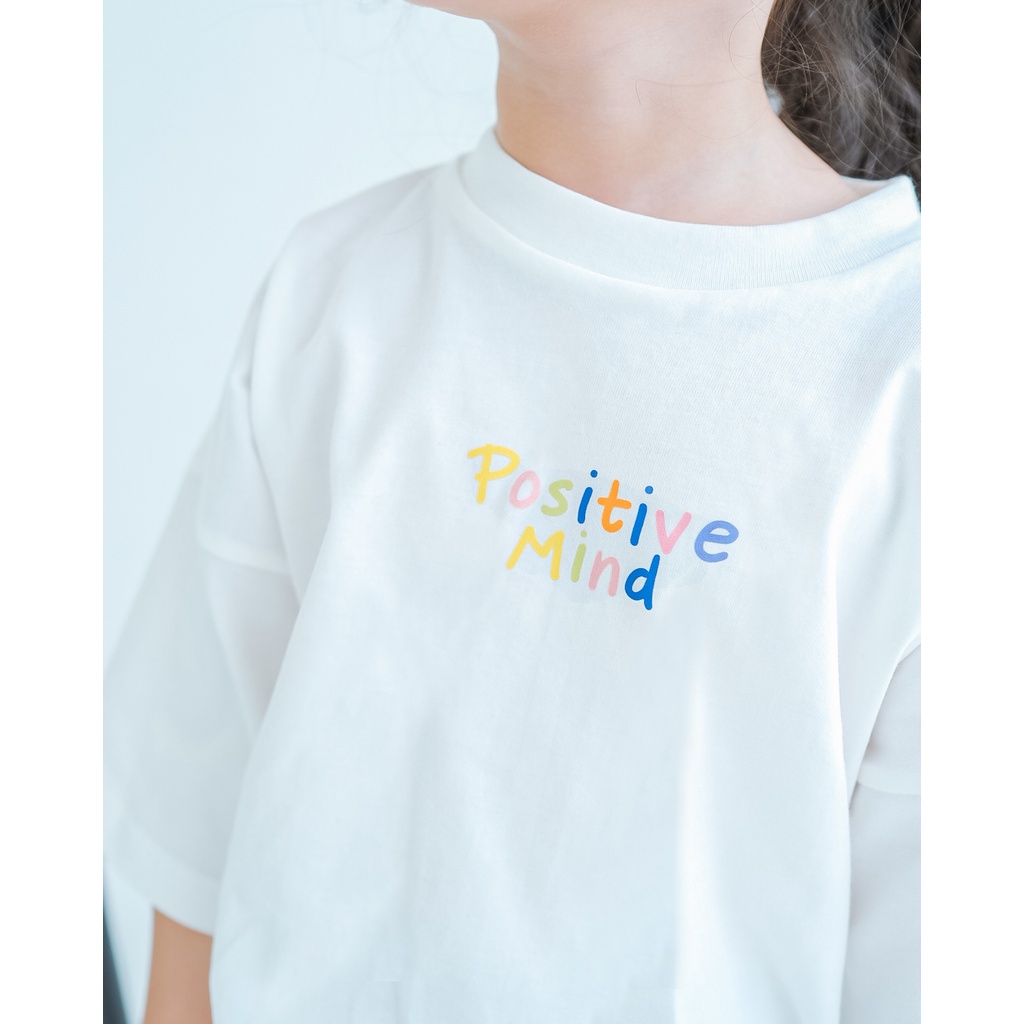 POSITIVE MIND T-SHIRT | Kaos Anak | Kaos Anak Sablon | Kaos Anak Oversize | Kaos Anak Unisex