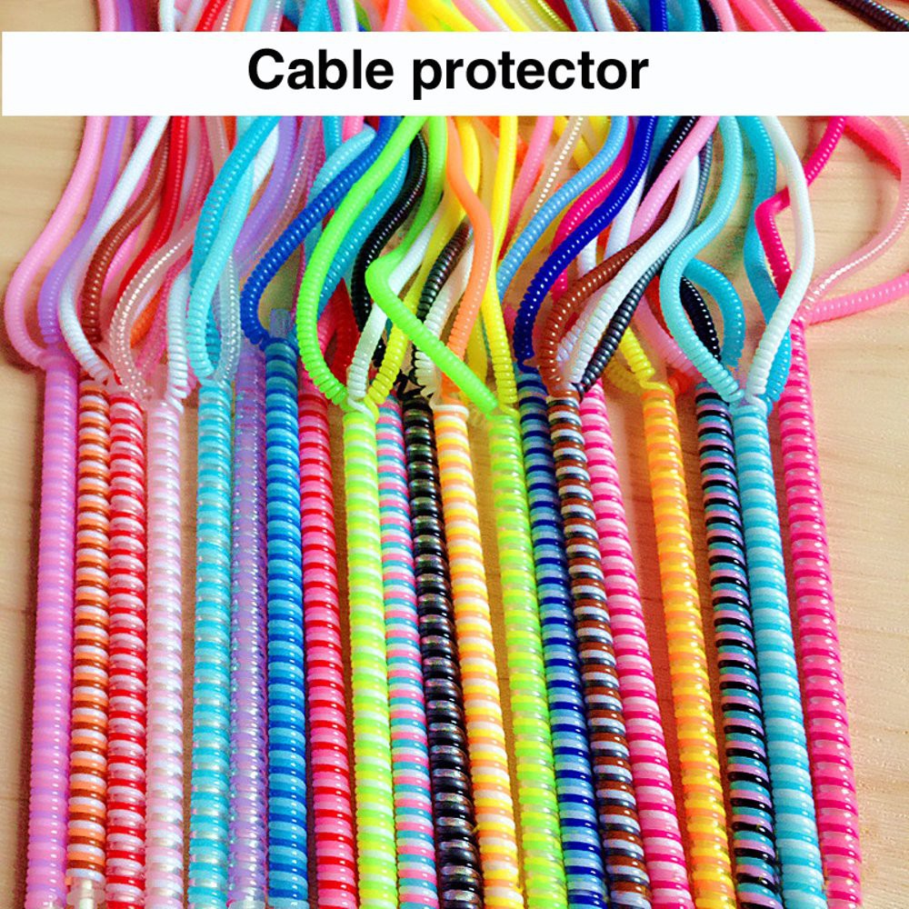 Pelindung Kabel / Gulungan Kabel Data Warna Warni Lilitan Kabel / Cable Protector