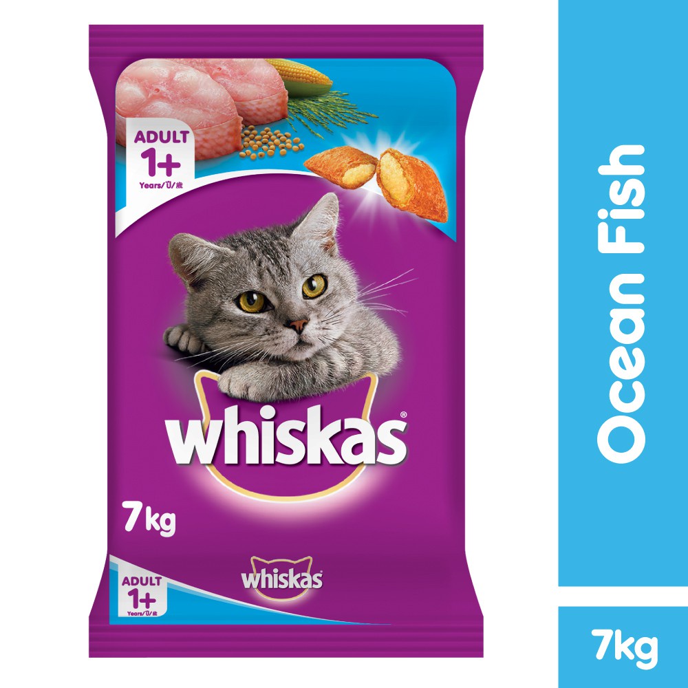 WHISKAS® Makanan Kucing Kering 7kg-Ocean Fish