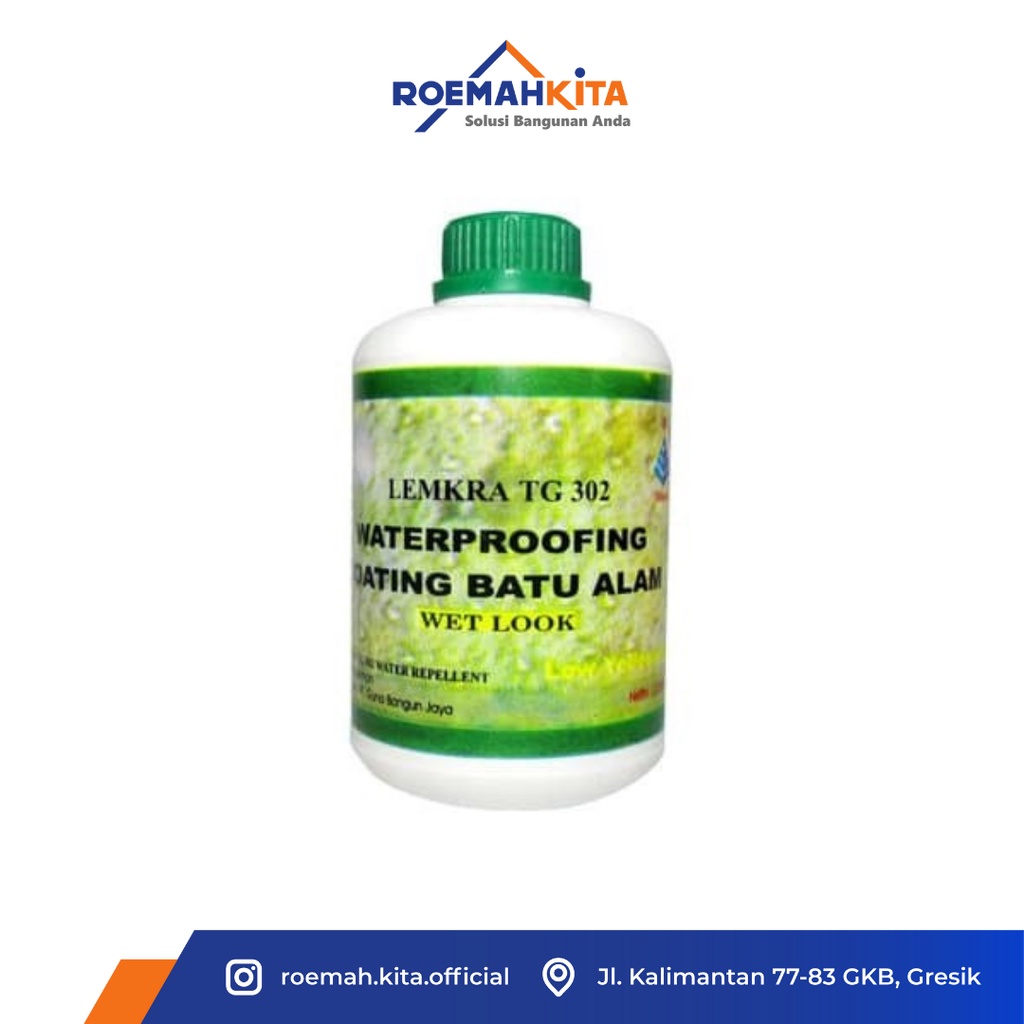 CAT COATING BATU LEMKRA TG 302 (DOF) LEMKRA REPELLENT # 1 LITER | Cairan pelapis batu alam | Cairan 
