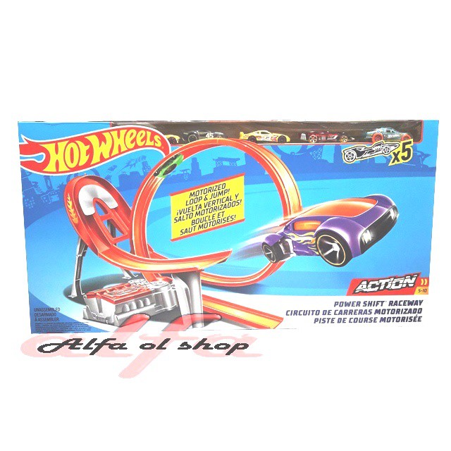 Hot Wheels Power Shift Raceway - ORI - Hotwheels Track Builder Diecast Set