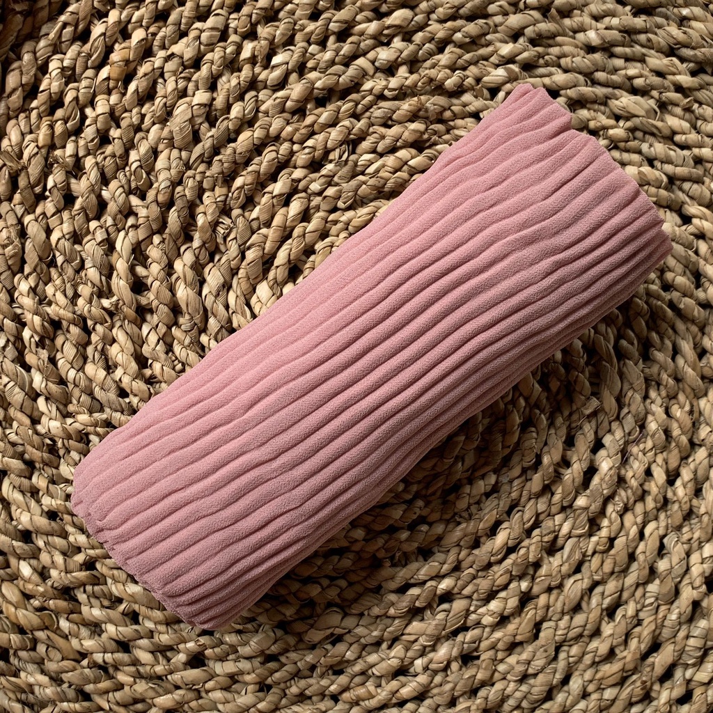 BERGO PLISKET LIDI PREMIUM Jilbab Instan tali Non tali Bahan Ceruty Jahit tepi-rosenude non tali