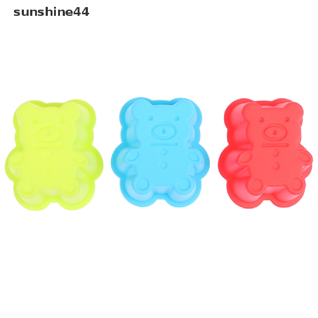 Sunshine 1Pc Cetakan Kue / Sabun Diy Bentuk Binatang Bahan Silikon Ukuran 7cm