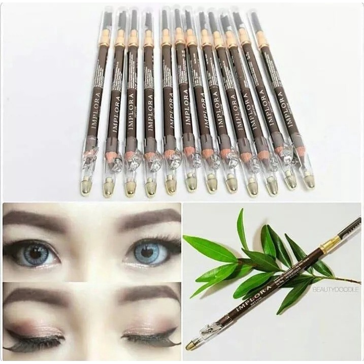 Pensil Alis Implora Coklat Eyebrow Pencil Celak Alis Warna Cokelat