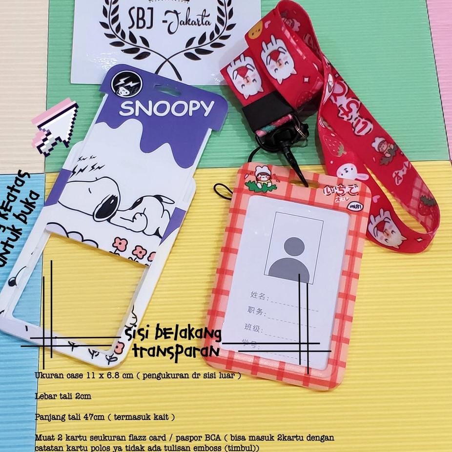 

Cute Animation series Tempat kartu / ID card holder /flash card e toll / name tag .,