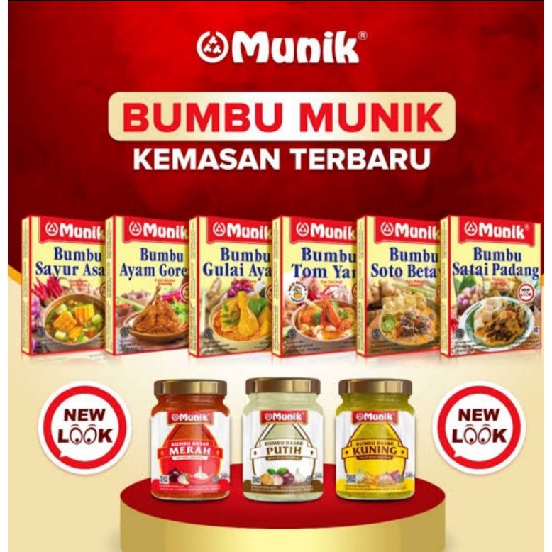 Bumbu Instan Munik All Variant Rasa Rendang Ayam dll