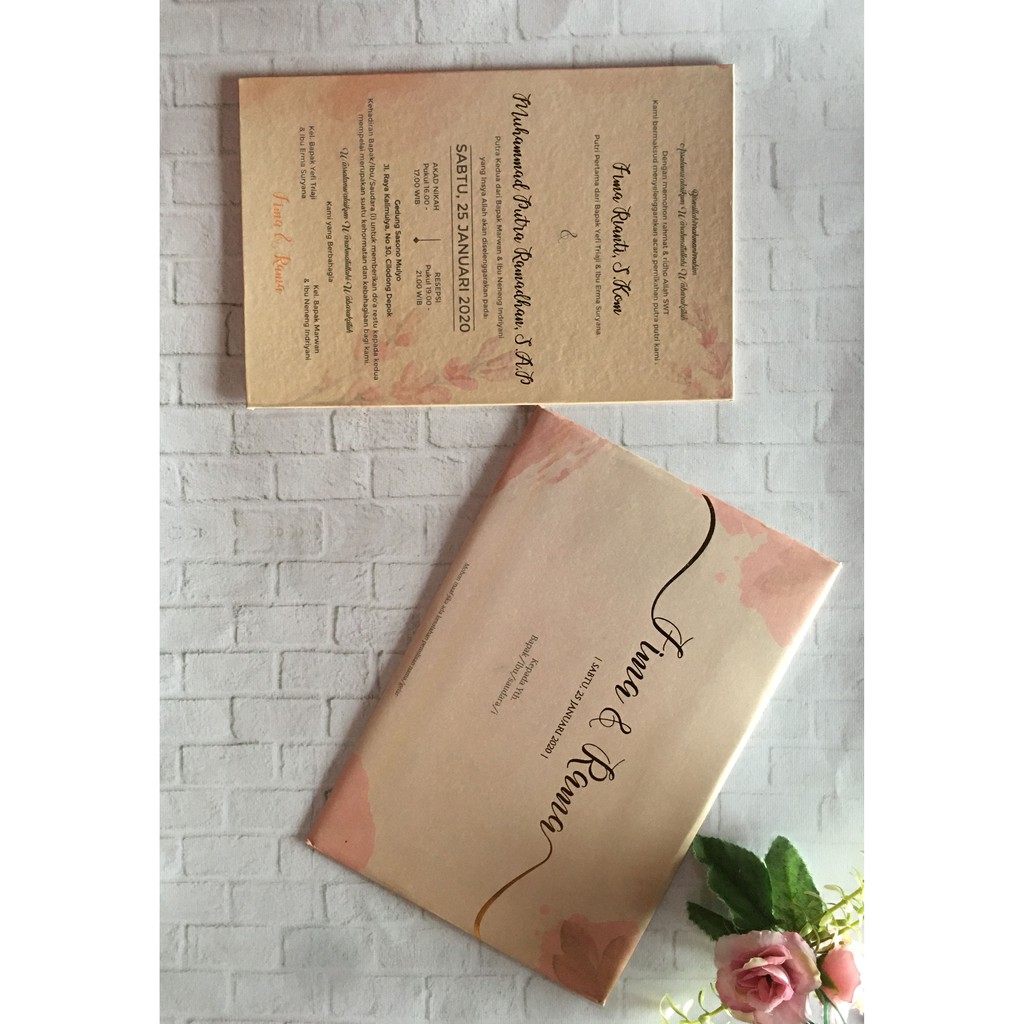 Undangan Pernikahan Hard Cover Landscape