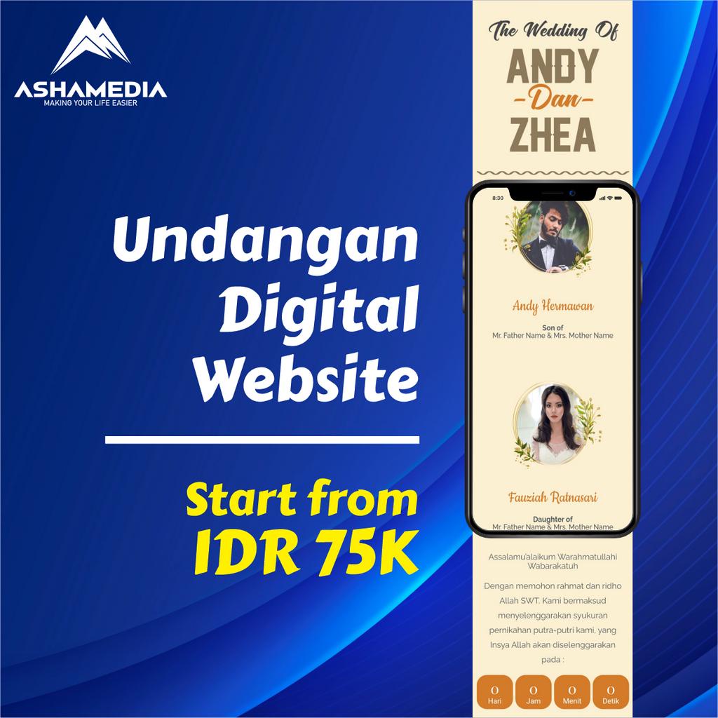 

Undangan Pernikahan Website | Digital Invitation Online | Desain Kekinian Custom | Asha Media
