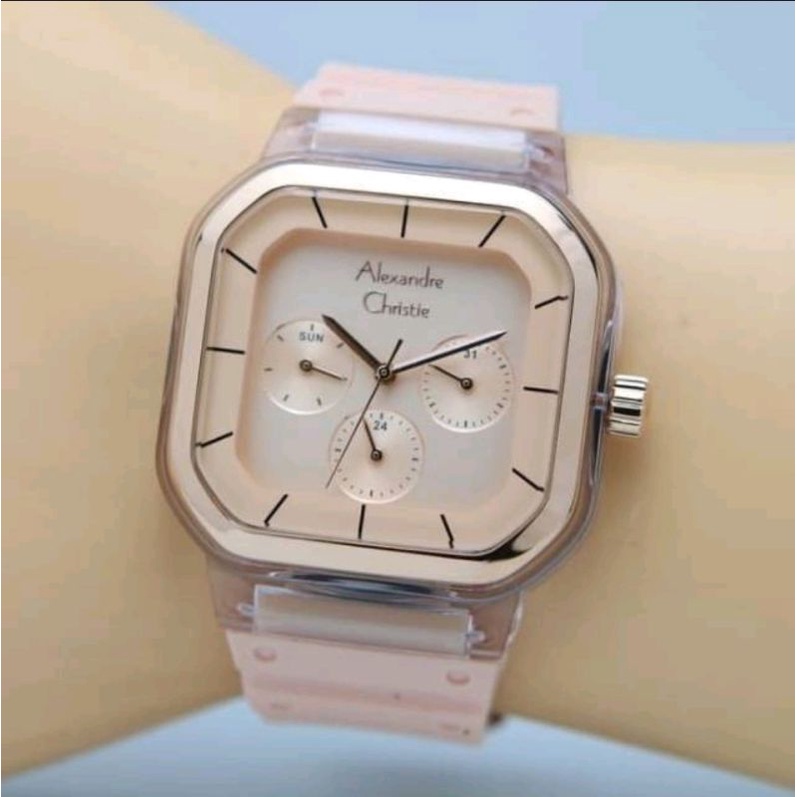 Alexandre Christie WANITA ORIGINAL AC 2811 ROSEGOLD PEACH Rubber Garansi resmi 1 thn