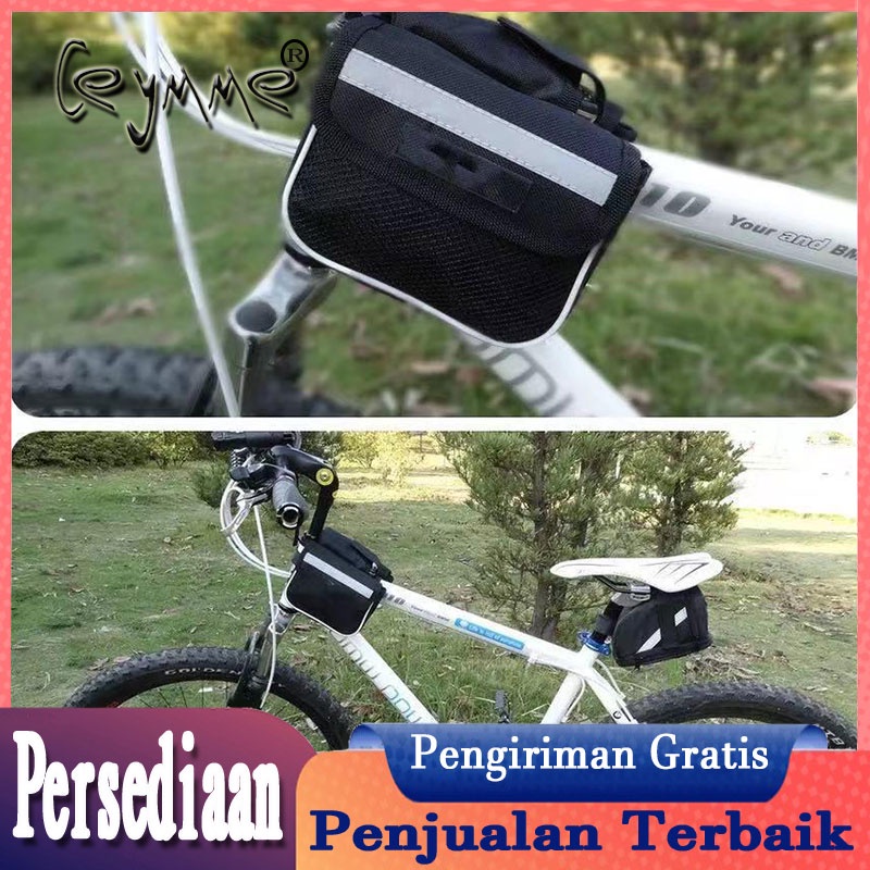 [Tersedia]  Tas sepeda side double & smartphone space Perlengkapan sepeda Frame Bag Bicycle Bag Bike