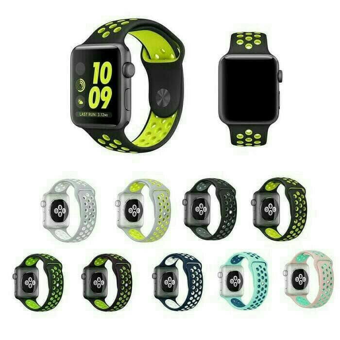 Breathable Strap Watch Tali Jam Tangan Sport Band 2 Color Dua Warna APPLE WATCH NIKE