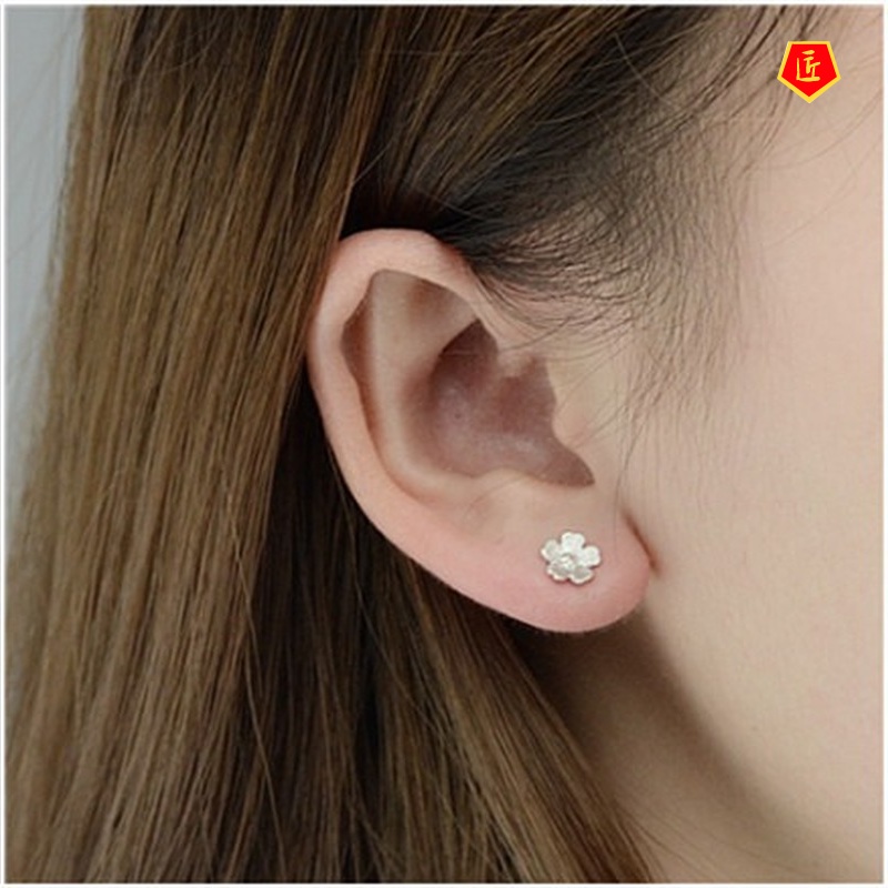 [Ready Stock]Simple Korean Style Flower Stud Earrings