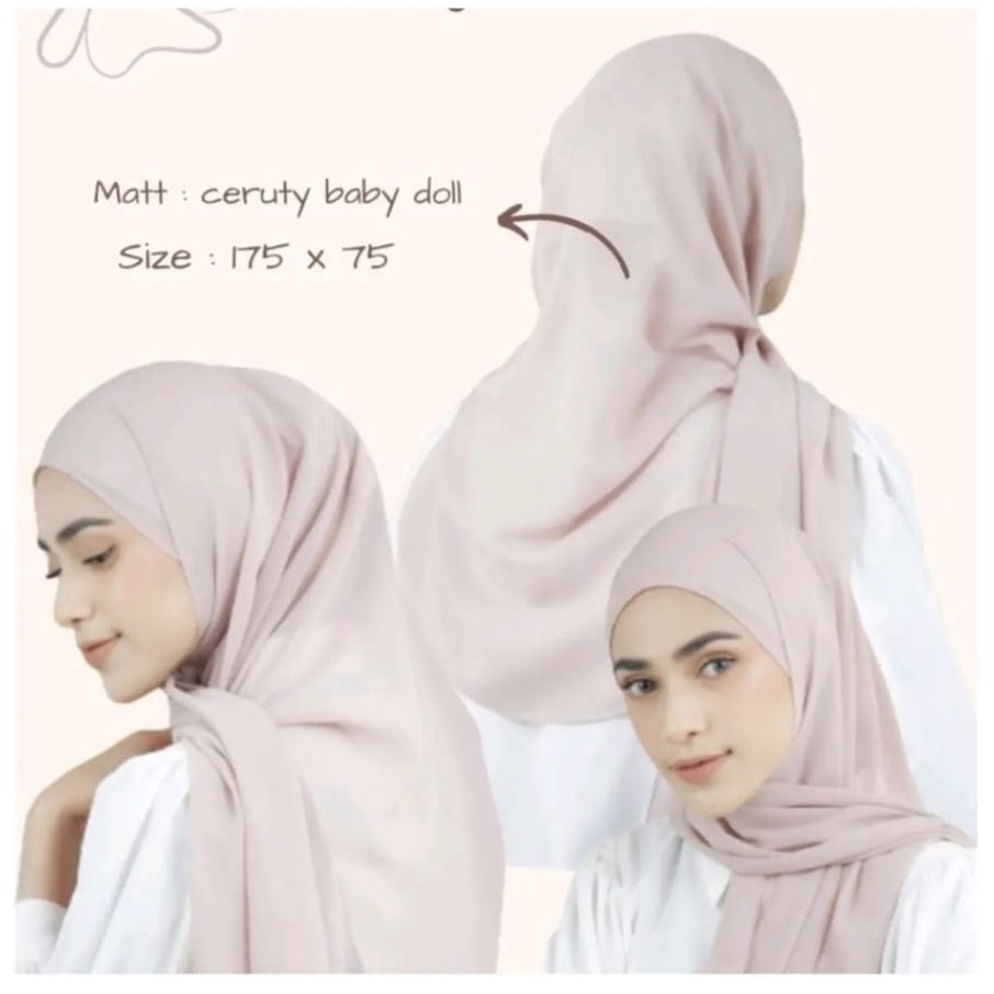 hijab/Jilbab Pashmina Curve Oval / pashmina curve malay / pashmina curve premium