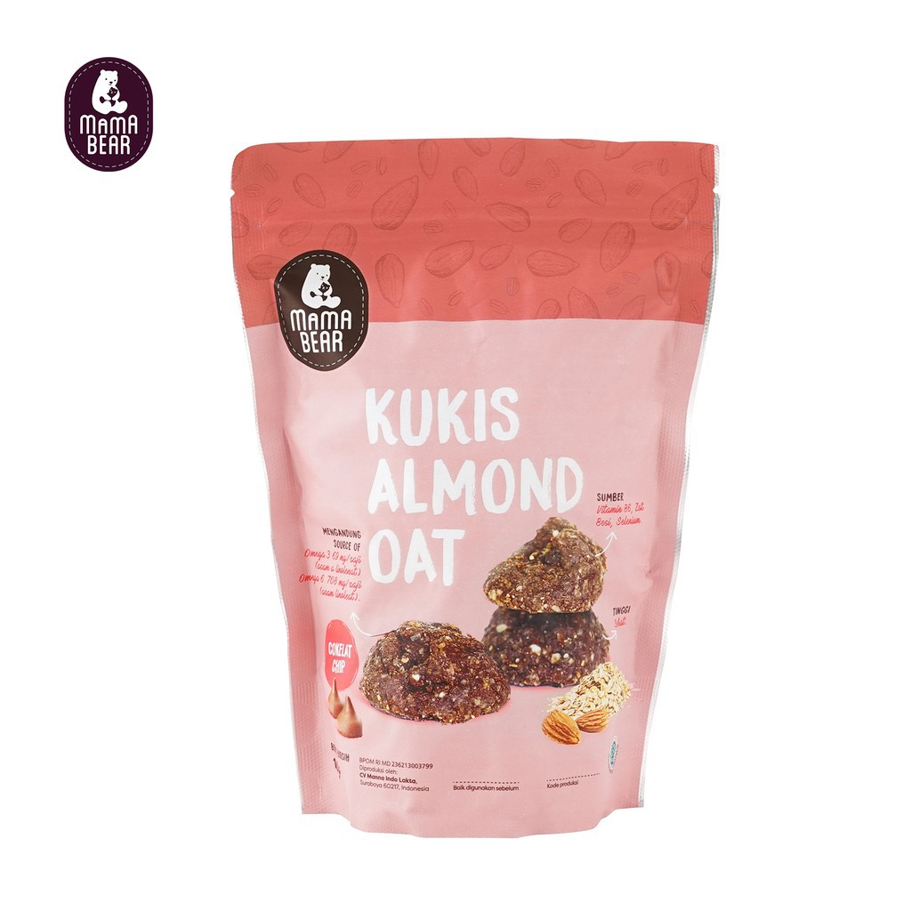 Mama Bear Kukis Almond Oat ASI Booster 150gr - Kue Pelancar ASI