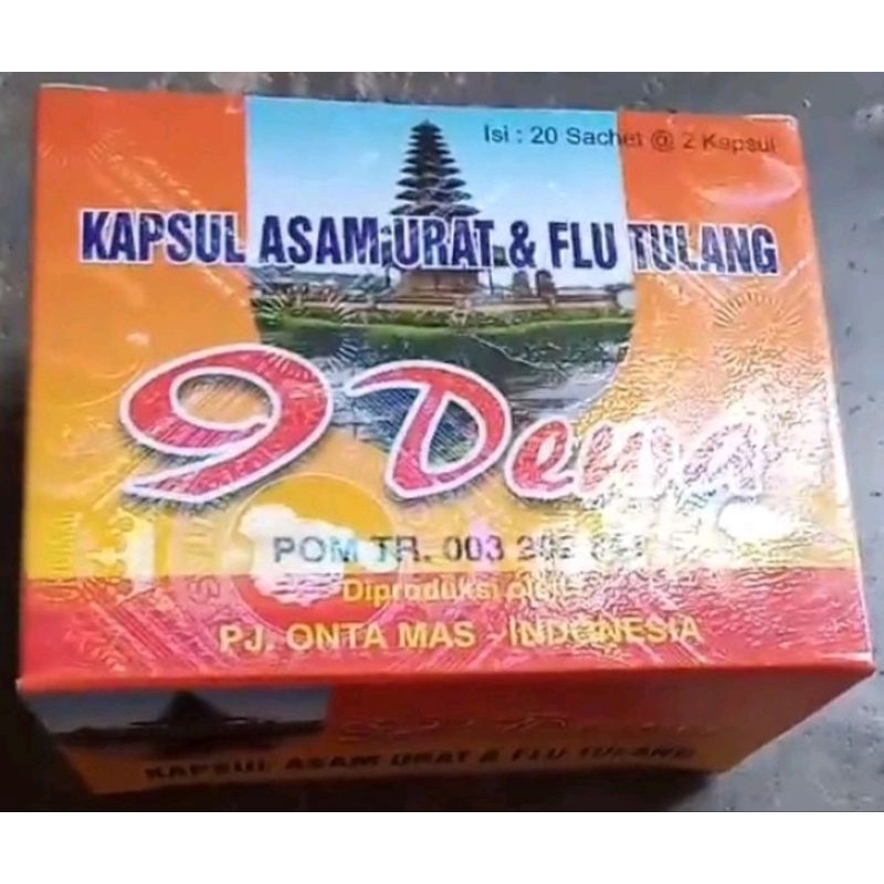 Kapsul 9 Sembilan Dewa Obat Asam Urat Pegal Linu Original