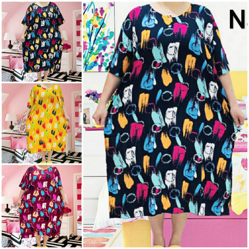 Promo daster rayon jumbo kancingan  daster busui friendly big size daster hamil dress hamil daster super jumbo daster kancing super jumbo bahan rayon premium