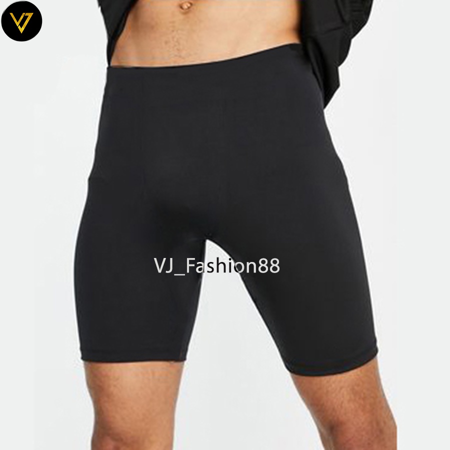 Celana Pendek Legging Sport Pria Hitam Polos