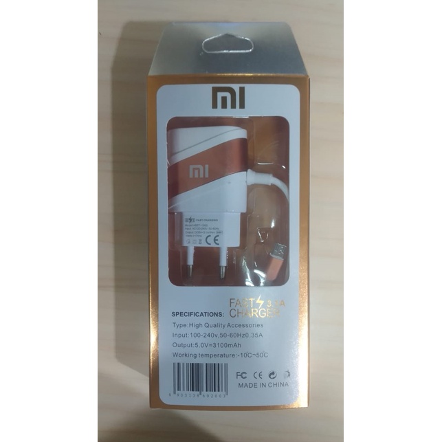 Travel Charger Asus Xiaomi 2 USB 3.1A Micro USB Type C Fast Charger (Metal)