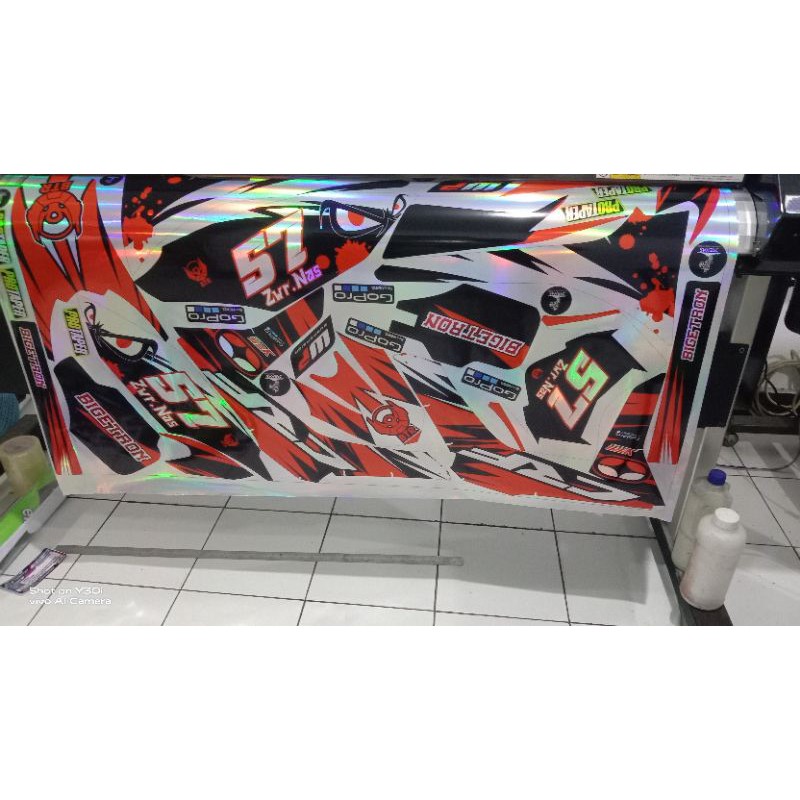 Decal stiker hologram crf,KLX s,KLX bf,KLX Dtracker desain costume