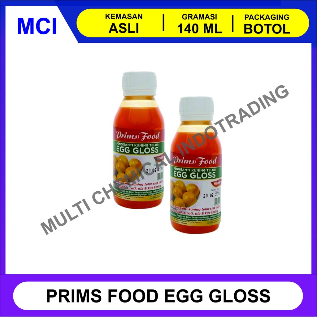 

PRIMS FOOD EGG GLOSS 140 ML / KUNING TELUR SIAP PAKAI / PENGILAP KUE