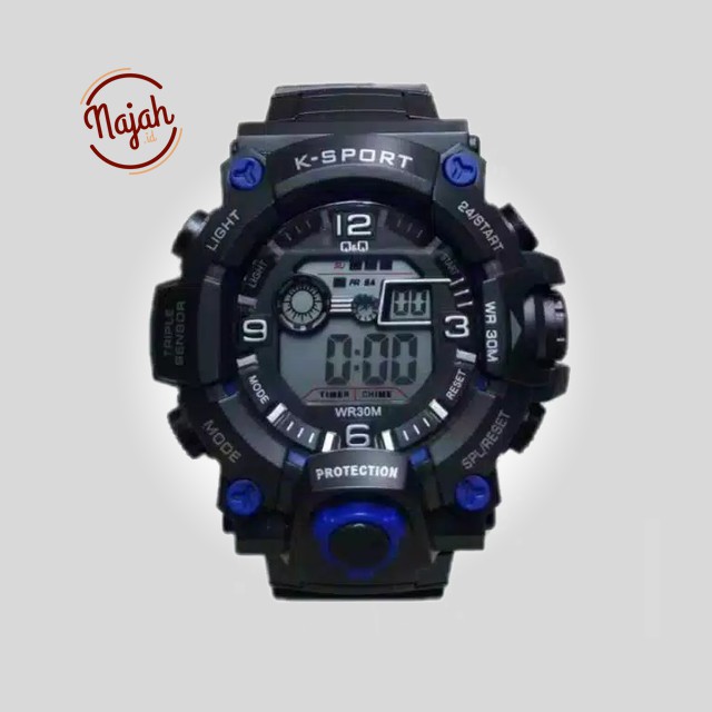 Jam Tangan Keren Pria Sporty Ksport Q&Q Digital Anti Air