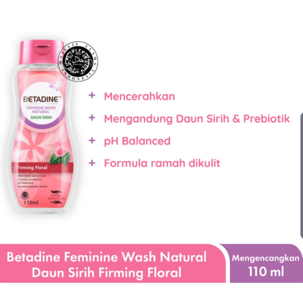 Pembersih Kewanitaan Betadine Daun Sirih Peembersih Kewanitaan / Feminine Natural Wash 110ml